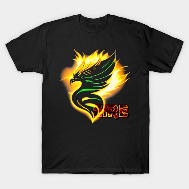 Irish Fiery Phoenix Rising T-Shirt by Ireland